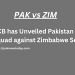 PCB has Unveiled Pakistan Team Squad against Zimbabwe Series