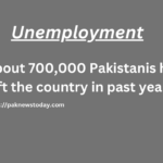 Unemployment in Pakistan